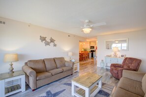 TV, DVD player, stereo