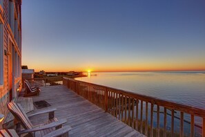 Terrace/patio - Spacious soundfront home with amazing views, game room, & hot tub (Frisco)