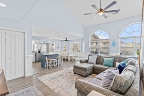 Smart TV - Tranquil dog-friendly home with pool, balcony, central AC, & washer/dryer (Ocean Isle Beach)