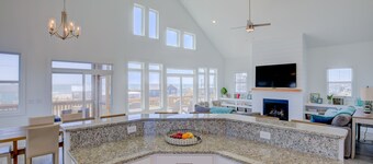 Ocean-view beach home - private hot tub, elevator, cook's kitchen - dog-friendly