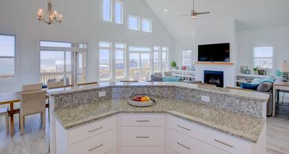 Ocean-view beach home - private hot tub, elevator, cook's kitchen - dog-friendly