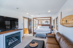 TV, fireplace, DVD player