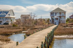 Exterior - Sound front home with private beach, elevator, views, gazebo, community pool (North Topsail Beach)