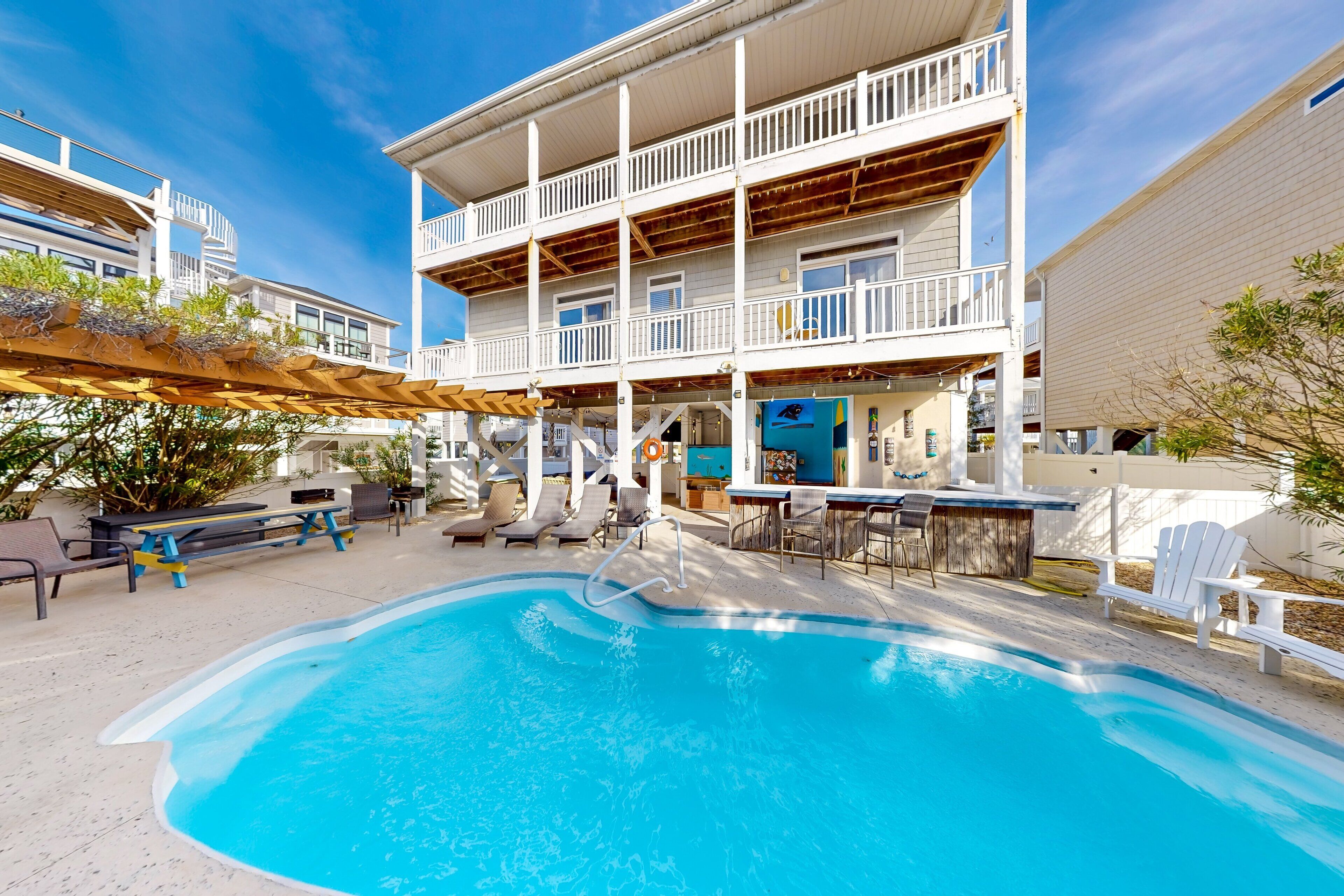 Et oppvarmet basseng