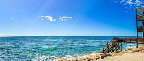 Accommodatie ligt op het strand