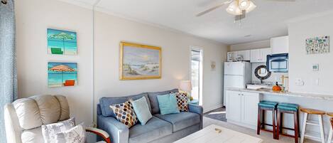 Smart TV, DVD player, books