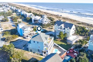 Exterior - Dog-friendly beach home with private pool, hot tub, AC, pool table & game room (Avon)