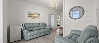 Serene oceanfront home with private pool and hot tub with inlet views and beach