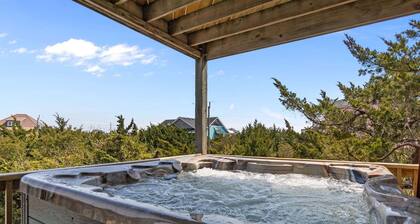 Ocean- & sound-view home with private pool, hot tub, game room, & great decks