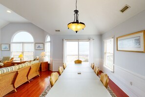 Dining - Oceanfront home with incredible beach views, washer/dryer & pool (Avon)