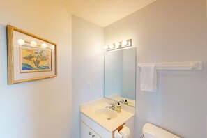 Shower, towels - Oceanfront home with incredible beach views, washer/dryer & pool (Avon)