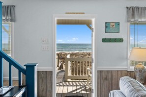 Smart TV, DVD player, video library - Barefeet Retreat: Oceanfront home with a Private Beach Access and Spacious Covered Porches (Holden Beach)