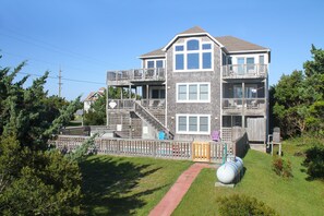 Exterior - Charming home with ocean view, private pool, hot tub - 1-minute walk to beach (Avon)