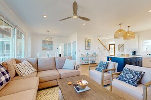 TV - Beach Hunters- Spacious newly built coastal home with scenic views, private pool & Tiki Bar (Holden Beach)