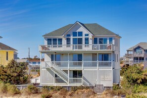 Exterior - Oceanfront home with private pool, hot tub, decks & fast WiFi - dog-friendly (Salvo)