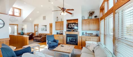 Télévision, cheminée