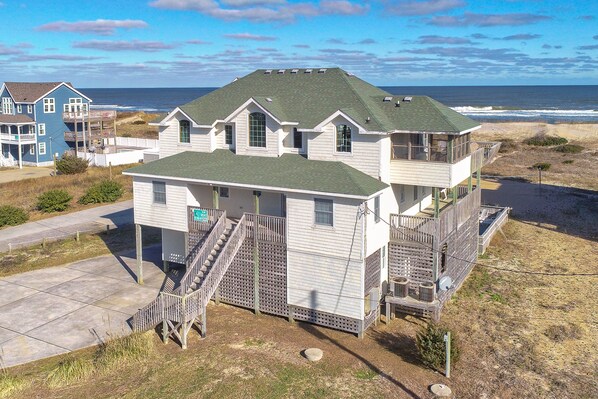 Exterior - Oceanfront home with private theater, hot tub, pool & pool table (Waves)