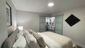 1 bedroom, iron/ironing board, travel crib, WiFi