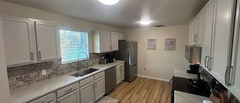 Microwave, oven, stovetop, dishwasher