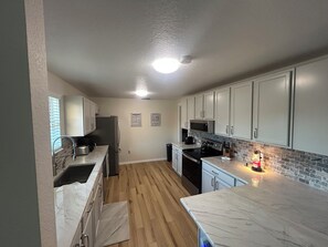 Microwave, oven, stovetop, dishwasher