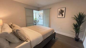 1 bedroom, iron/ironing board, travel crib, WiFi