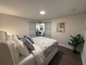 1 bedroom, iron/ironing board, travel crib, WiFi