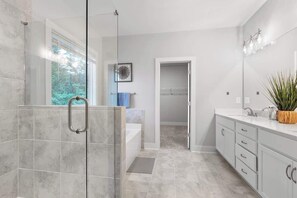 Shower, hair dryer