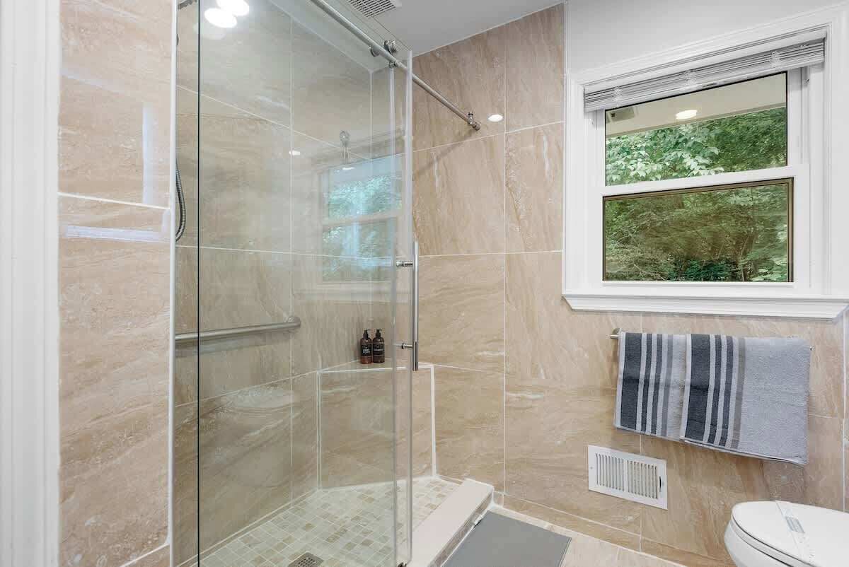 Shower, hair dryer