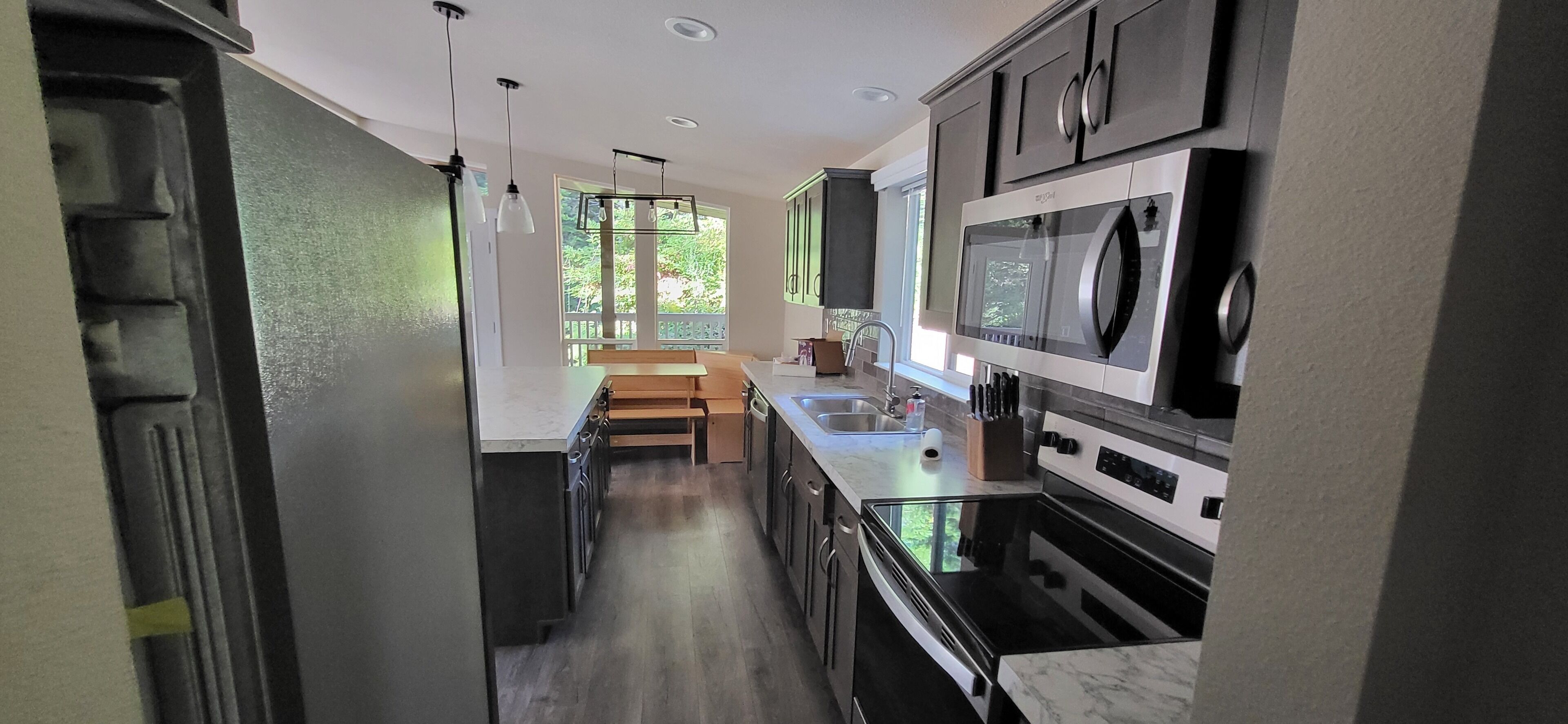 Microwave, oven, stovetop, dishwasher