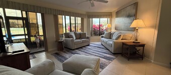 2/2 CONDO IN POPULAR GOLF VILLAGE AT SUN 'N LAKE! Overlooks golf course & pool!