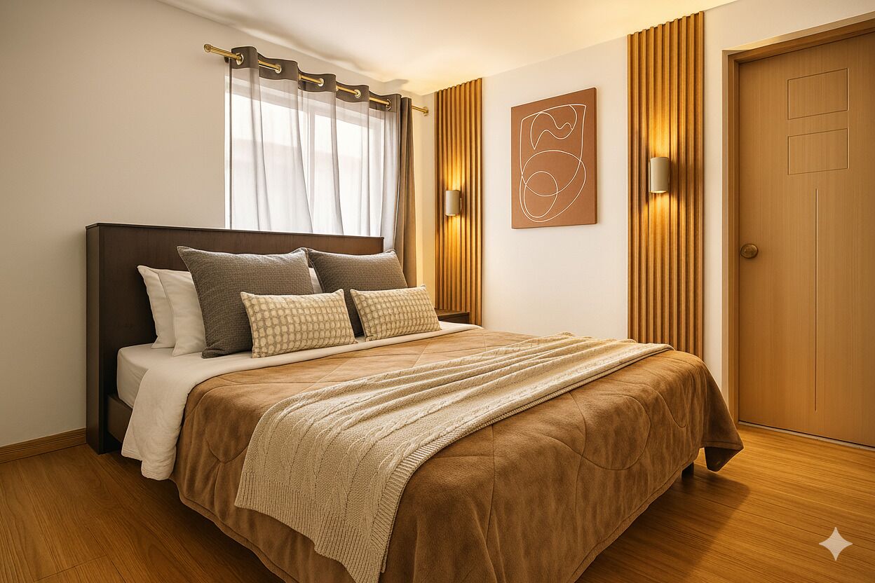 2 bedrooms, iron/ironing board, internet, bed sheets