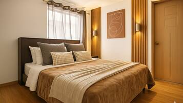 2 bedrooms, iron/ironing board, internet, bed sheets