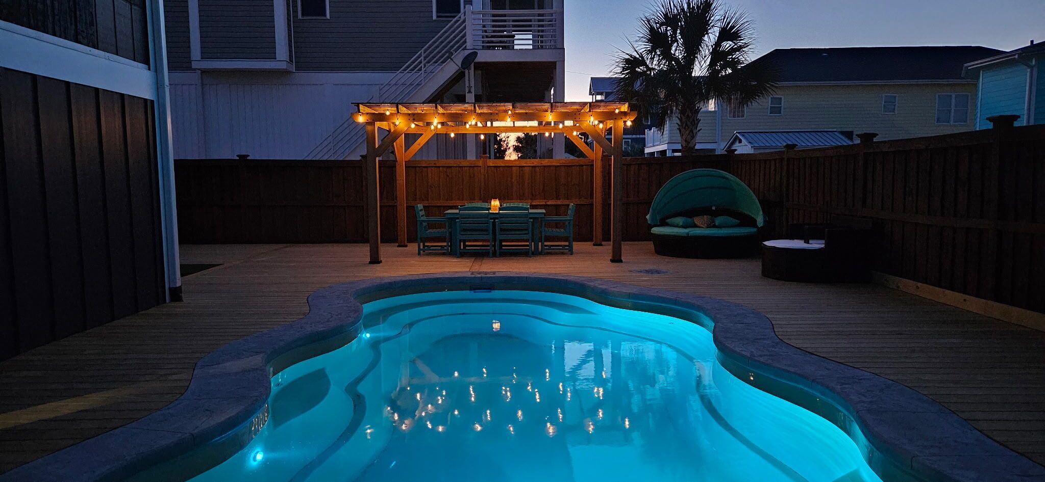 A heated pool