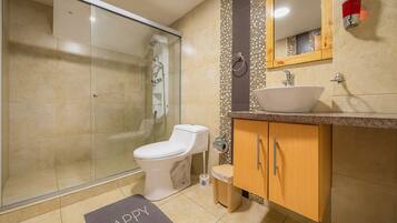 Towels, soap, toilet paper