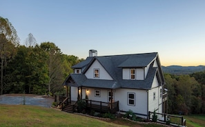 Exterior - NEW! Luxury Mountain View Cabin: Outdoor Fireplace w/ TV, Hot Tub (Morganton)