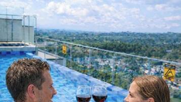 Outdoor pool, a heated pool