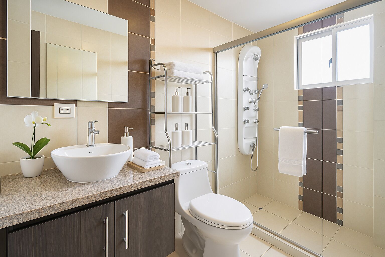 Towels, soap, toilet paper