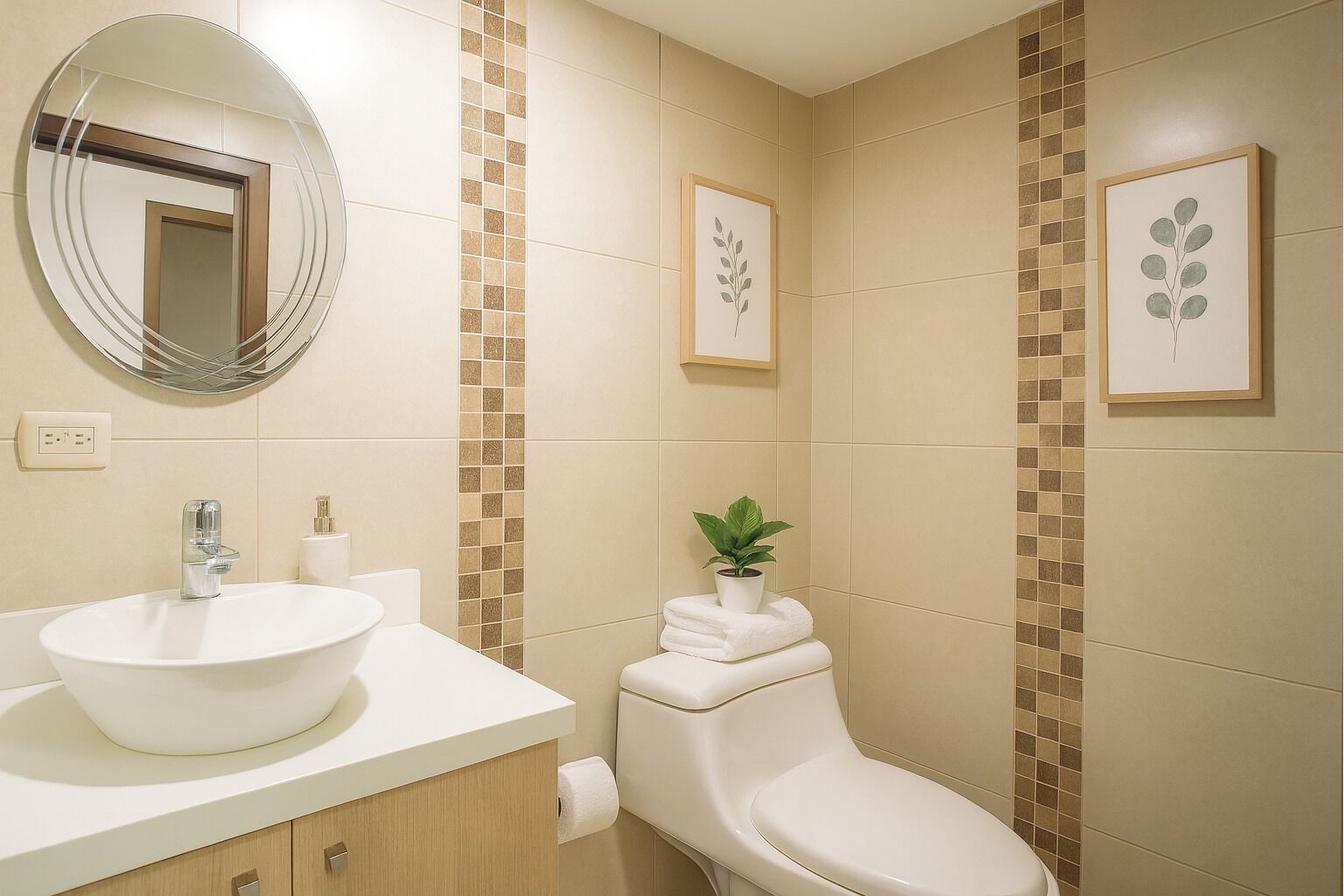 Towels, soap, toilet paper
