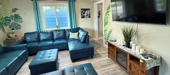 Jungle Bungalow a unique 2-bedroom stay with tropical relaxing vibes throughout.