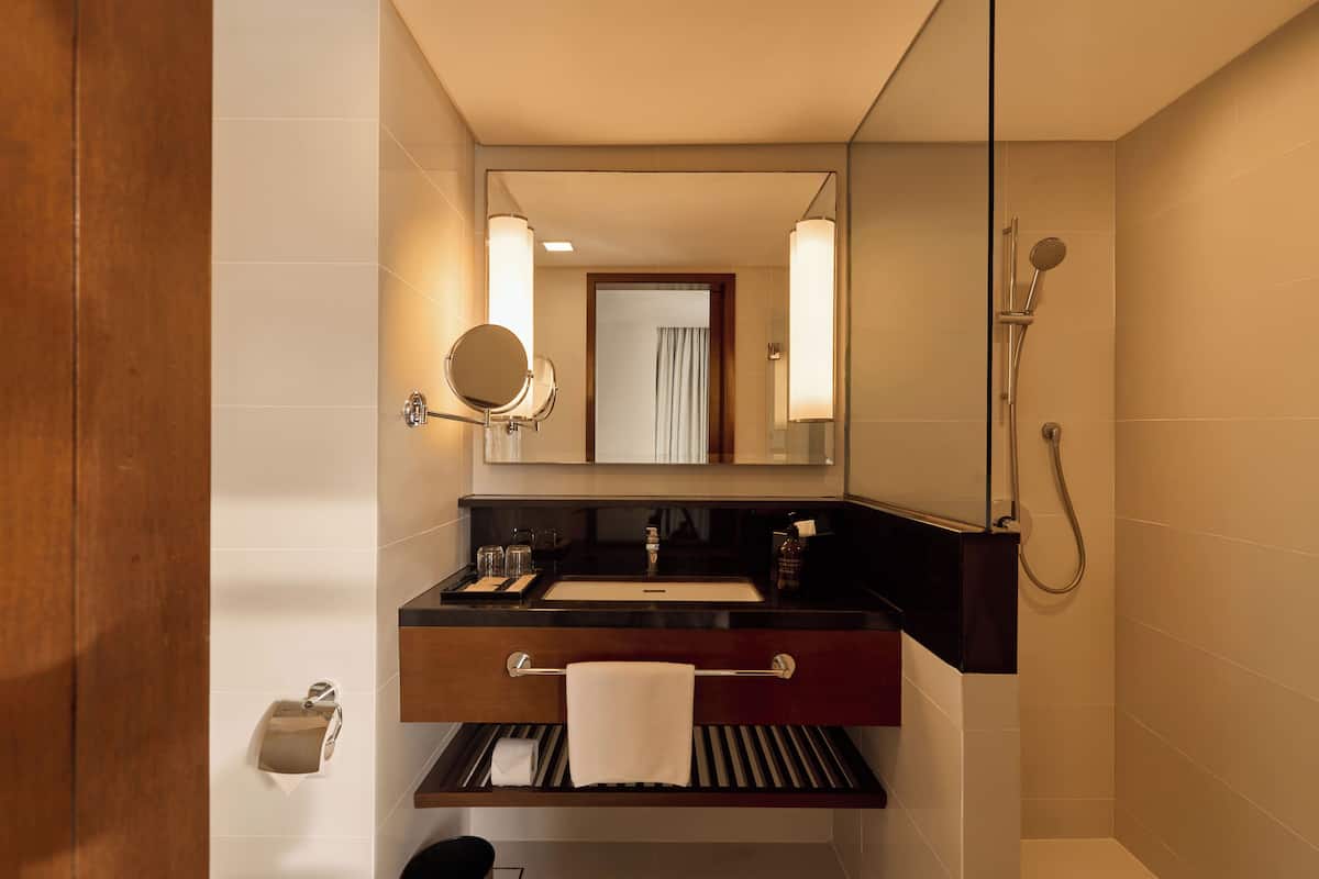 Free toiletries, hair dryer, towels, soap