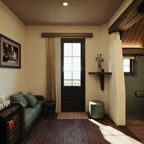 Signature Double Room | Living area | 32-inch Smart TV with cable channels