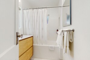 Hair dryer, towels