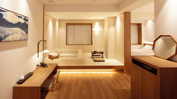 Habitación Premier con 2 camas individuales | Área de sala de estar