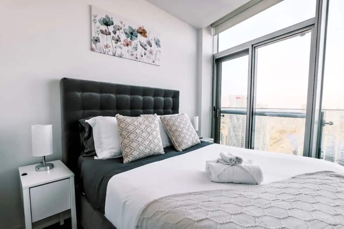 City Apartment | Laptop workspace, blackout drapes, soundproofing, iron/ironing board