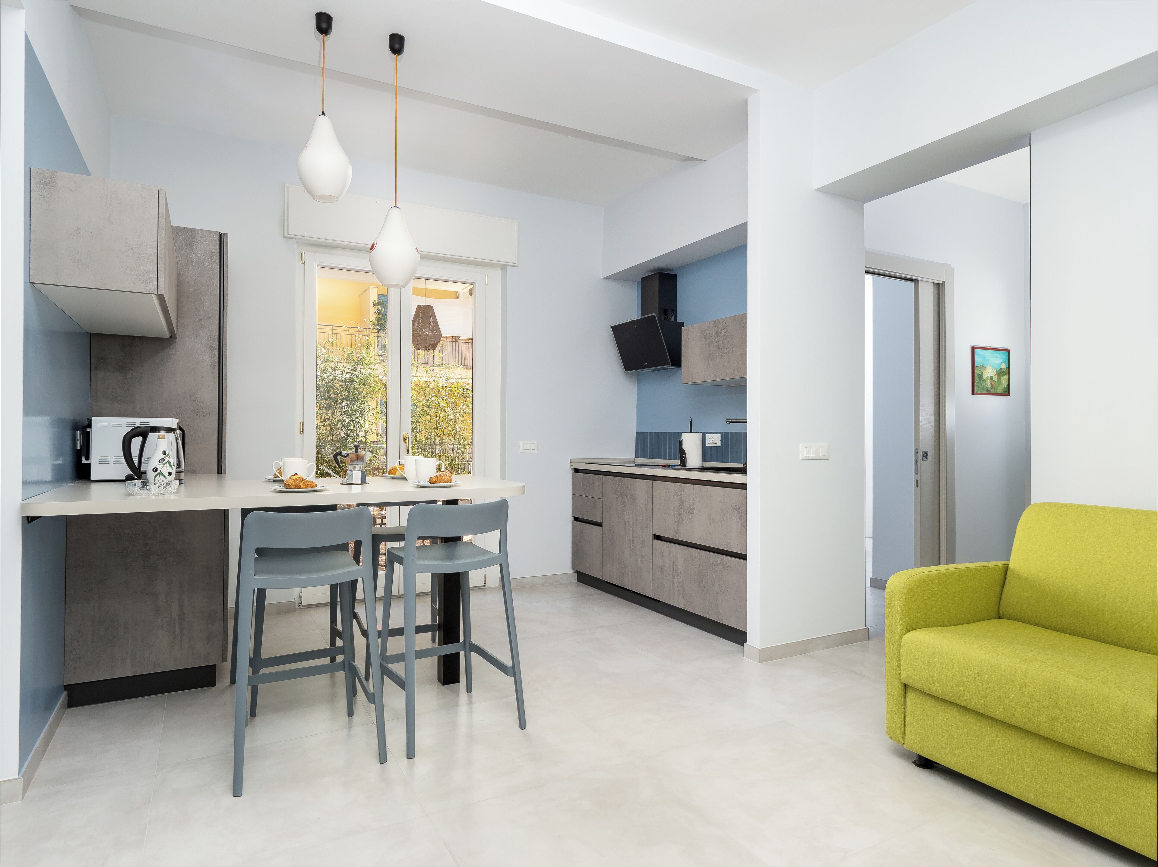 디럭스 아파트, 발코니, 시내 전망 | 전용 주방 | 냉장고, 쿡탑, 식기 세척기, 에스프레소 메이커