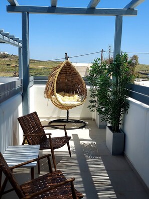 Terrace/patio - Colors of Mykonos, Ano Mera, lovely apartment. (Mykonos)