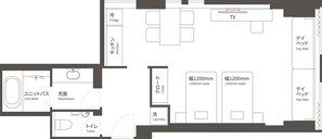 Habitación Premier con 2 camas individuales, no fumadores (with Dining) | Wifi gratis