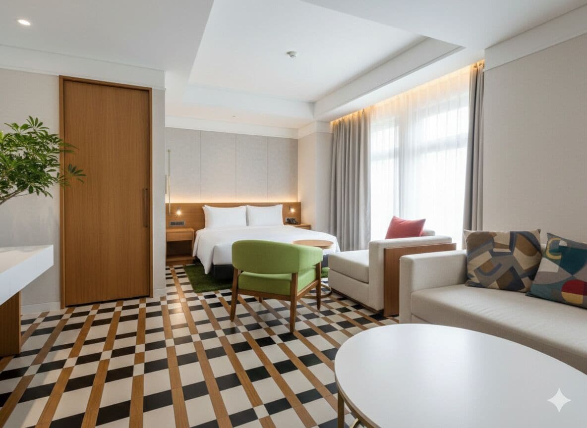 Deluxe Twin Room, Garden View | Desk, laptop workspace, free WiFi