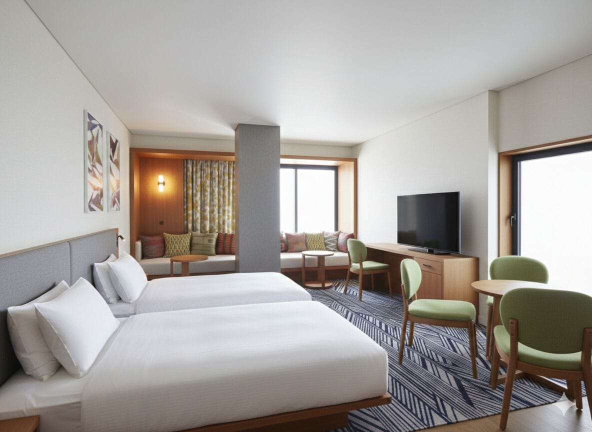 Deluxe Twin Room, Garden View | Desk, laptop workspace, free WiFi