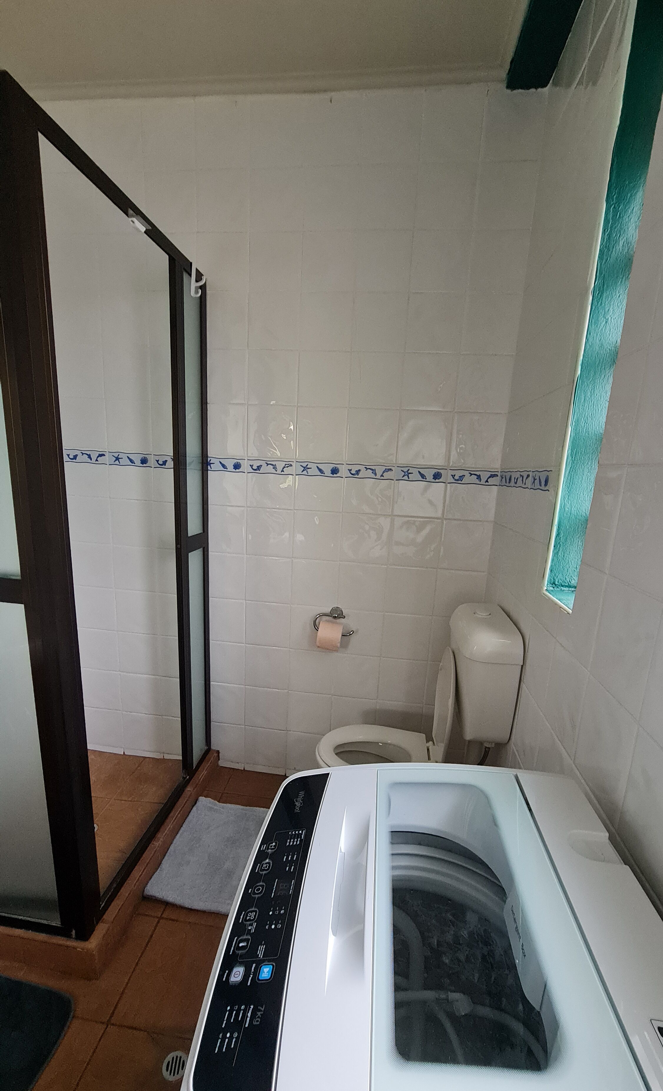 Bidet, Handtücher, Seife, Toilettenpapier